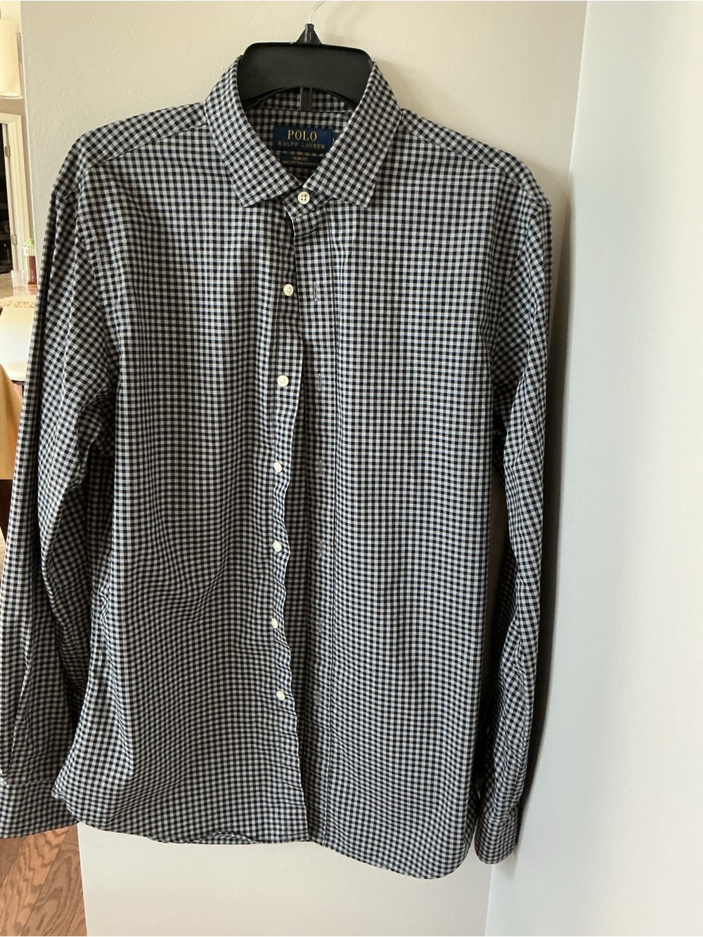 Ralph Lauren Black & White Gingham Dress Shirt